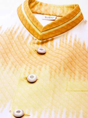 Yellow ombre jacket kurta set 3