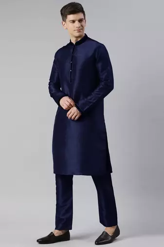 Blue velvet hand embroidery jacket set