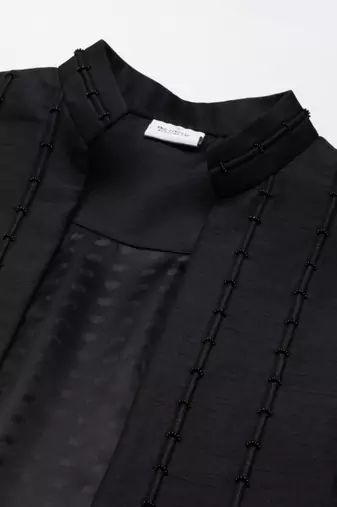 Black long jacket kurta set