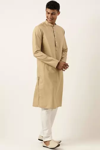 Peach chikankari jacket kurta set