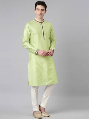 Red printed jacket with kurta 5