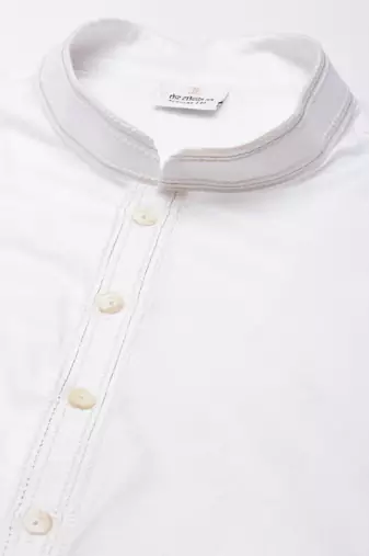 Off white mirror embroidered jacket kurta set