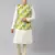 Yellow linen printed jacket with kurta set