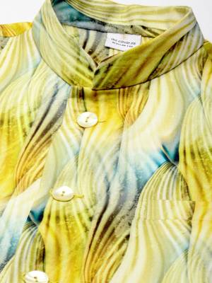 Yellow linen printed jacket with kurta set 2