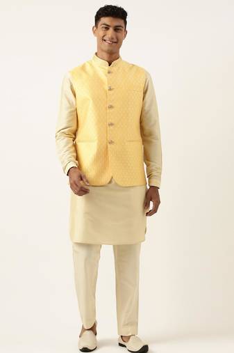Banarasi brocade jacket with kurta set