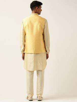 Banarasi brocade jacket with kurta set 5