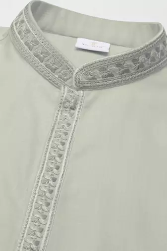 Sage green vivah story jacket  kurta set