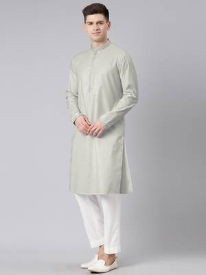 Sage green vivah story jacket  kurta set 5