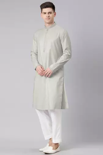 Sage green vivah story jacket  kurta set