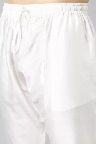 Cream classic jacket with short kurta set
