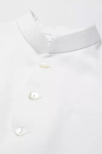 Cream classic jacket with short kurta set