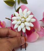 Artificial jasmine flower brooch