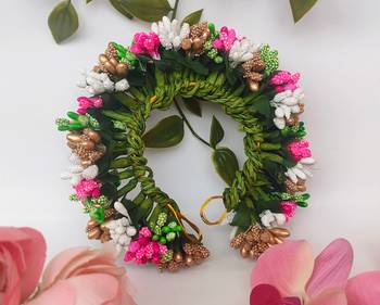 Multicolor bridal hair gajra 3