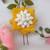 Yellow petals flower brooch
