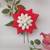 Red petals flower brooch