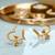 Golden glamouranti-tarnish floral love heart hoop earrings
