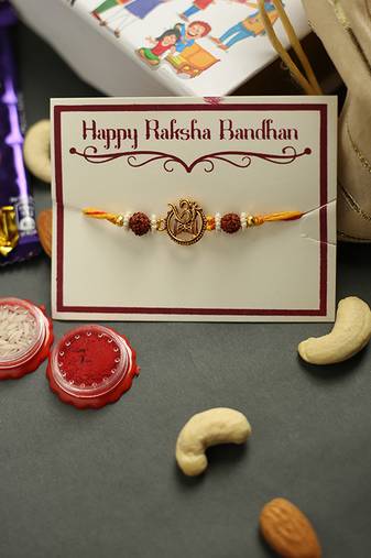 Om Rakhi Gift Hamper with Dry Fruits & Chocolates