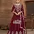 Maroon premium embroidered vichitra silk free size full stitched suit