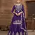 Violet embroidered vichitra silk free size full stitched suit