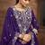 Violet embroidered vichitra silk free size full stitched suit