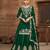 Green embroidered vichitra silk free size full stitched suit
