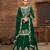 Green embroidered vichitra silk free size full stitched suit