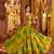 GREEN thread embroidered mirror work stitched lehenga choli