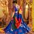 ROYAL BLUE THREAD EMBROIDERED MIRROR WORK STITCHED lehenga choli