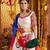 WHITE thread embroidered mirror work stitched lehenga choli