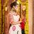 WHITE thread embroidered mirror work stitched lehenga choli