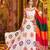 WHITE thread embroidered mirror work stitched lehenga choli