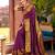 maroon silk blend saree with weaving contrast pallu and blouse piece
