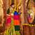 GREEN thread embroidered mirror work stitched lehenga choli