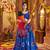 ROYAL BLUE THREAD EMBROIDERED MIRROR WORK STITCHED lehenga choli