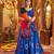 ROYAL BLUE THREAD EMBROIDERED MIRROR WORK STITCHED lehenga choli