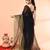 black cotton handloom saree with gold zari stripes