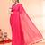 Pink mulmul cotton saree without blouse piece
