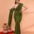 cotton handloom moss green sequin saree with blouse piece