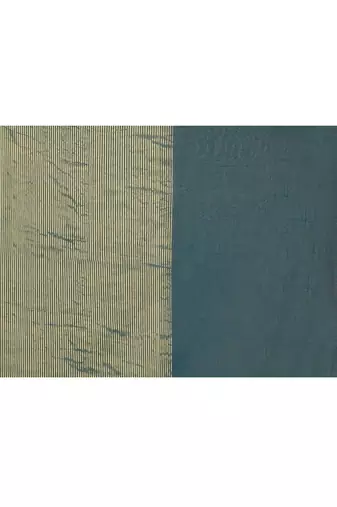 teal cotton handloom saree with gold zari stripes