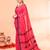 pink mul cotton handloom jamdani saree with blouse piece