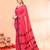 pink mul cotton handloom jamdani saree with blouse piece