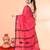 pink mul cotton handloom jamdani saree with blouse piece