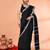 black mul cotton handloom jamdani saree with blouse piece