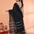 black mul cotton handloom jamdani saree with blouse piece