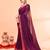 cotton handloom magenta sequin saree with blouse piece
