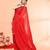 cotton handloom red sequin saree with blouse piece