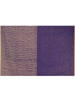 blue cotton handloom saree with gold zari stripes 5