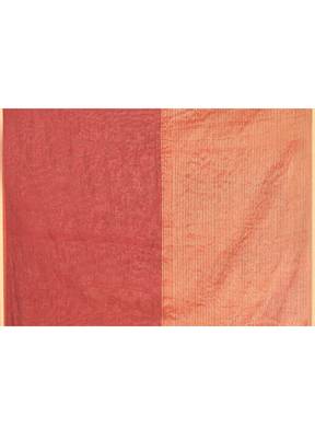 maroon cotton handloom saree with gold zari stripes 5