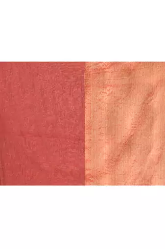 maroon cotton handloom saree with gold zari stripes