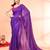 cotton handloom purple sequin saree with blouse piece